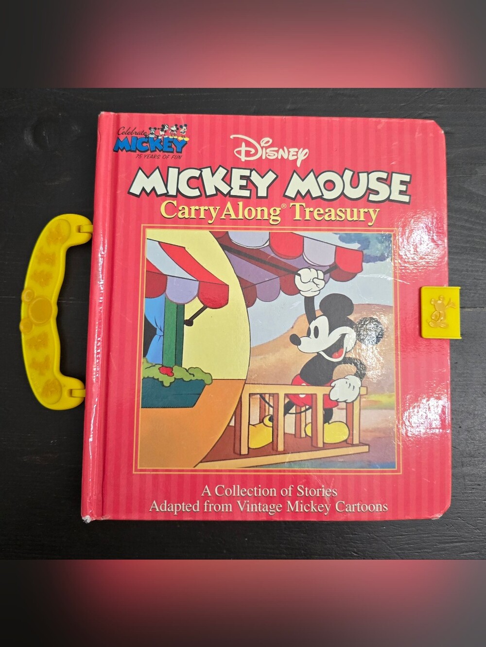 Disney Mickey Mouse Carry Along Treasury Book Collection Of Vintage Cartoons